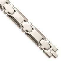 Aço inoxidável polido 8.5in Link Bracelet