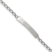 Aço inoxidável polido Curb Chain 8.5in ID Bracelete