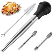 Aço inoxidável Turkey Baster QPMR com 2 agulhas injetoras Aço inoxidável Turkey Baster QPMR com 2 agulhas injetoras