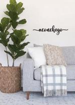 Aconchego Lettering 43X13Cm Madeira Mdf Apliques De Parede - Decoranza Br