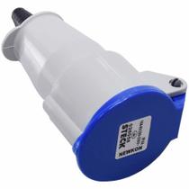 Acopl 2p + t 32a 200/250v ~ 6h az ip44