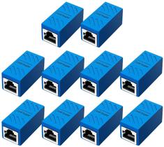 Acoplador de rede ZUZONG Ethernet Cable Extender Cat6 (pacote com 10) Acoplador de rede ZUZONG Ethernet Cable Extender Cat6 (pacote com 10)