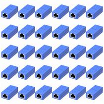 Acoplador Ethernet Dingsun RJ45 fêmea para fêmea Cat7, pacote com 30