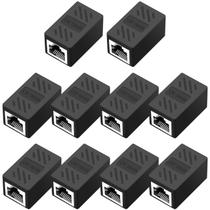 Acoplador Ethernet QINGLER RJ45 Cat6 Cat7 Cat5e Cat5, pacote com 10 Acoplador Ethernet QINGLER RJ45 Cat6 Cat7 Cat5e Cat5, pacote com 10