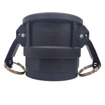 Acoplador Fêmea 2.1/2" x Fêmea 2.1/2" em Polipropileno D250 Preto - Borrachas Londrina