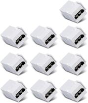 Acoplador HDMI Keystone fêmea para fêmea Snap-in, pacote com 10 unidades, branco