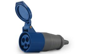 Acoplador industrial 16a 2p+t 220/240vca-ip44-6h acs-3056