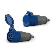 Acoplador Industrial 32a 2p+t 220-240v Soprano - Nylon 6.6 - Latão