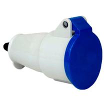 Acoplador Industrial Steck 3p+t 32a Azul 250v Newkon N-4259