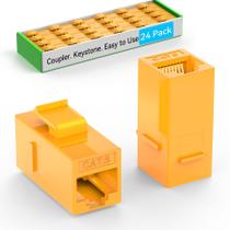 Acoplador Keystone Sokqovt CAT6 RJ45 (pacote com 24) laranja