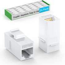 Acoplador Keystone Sokqovt CAT6A RJ45 (pacote com 24) branco