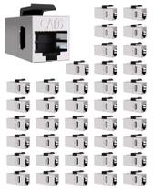 Acoplador Keystone VANDESAIL Cat 6 Blindado Pacote com 40 Unidades Prata