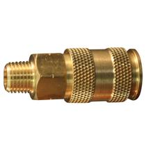 Acoplador Milton 765 Hi-flo em V em latão 'A, M, V' 1/4 MNPT