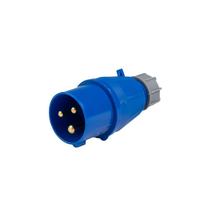 Acoplador Plugue Industrial 2P+T 16a Rohdina 6h IP44 Azul