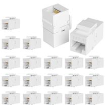 Acoplador RJ45 VANDESAIL Cat6 Keystone Jack, pacote com 20 unidades, branco