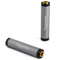 Acoplador Togconn TRS AUX de 3,5 mm para fêmea banhado a ouro (pacote com 2)