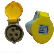 Acoplamento 2P+T 16A 100/130V - N-3054 - STECK