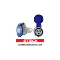 Acoplamento 2P+T32A 200/250V Azul Newkon 3256-Steck