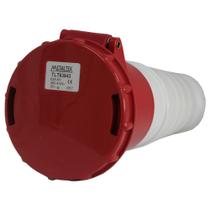 Acoplamento Blindado 3 Polos + Terra 63A 415V Vermelho TLT63643 Metaltex