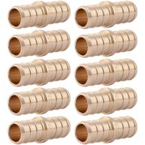 Acoplamento de crimpagem SharkBite Brass 1/2" para tubos PEX, pacote com 10 Acoplamento de crimpagem SharkBite Brass 1/2" para tubos PEX, pacote com 10