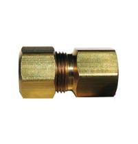 Acoplamento de latão HOMEPLUS+ 3/8" de compressão x 1/2" fêmea Acoplamento de latão HOMEPLUS+ 3/8" de compressão x 1/2" fêmea