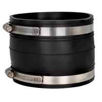 Acoplamento flexível de PVC Fernco P1060-44 e encanamento de soquete de 4”