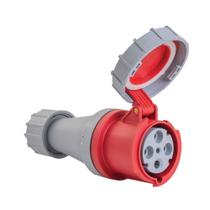 Acoplamento Industrial 3P+T 63A 380-415V 6H Vermelha IP67 56255143 Tramontina