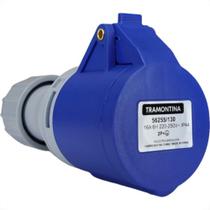 Acoplamento Industrial Femea Tramontina 2 Polos+Terra 220V. A 250V. 16A. - 56255/130 Acoplamento Industrial Femea Tramontina 2 Polos+Terra 220V. A 250V. 16A. - 56255/130