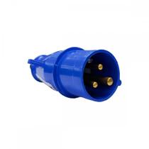 Acoplamento Industrial Macho Steck Newkon 2 Polos+Terra 200V. A 250V. 16A. Azul N3076