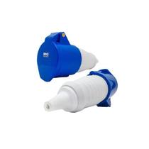 Acoplamento industrial móvel 2p+t 32a 6h azul 200/250v - margirius