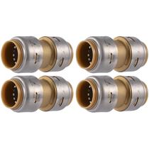 Acoplamento SharkBite Max 3/4" Push para conectar latão x4