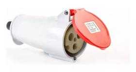 Acoplamento Steck 380v 2 Polos + Terra 32a Vermelho 3259
