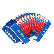 Acordeão Coghek Blue Mini para crianças, botão de 10 teclas