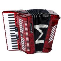 Acordeon 60 Baixos Michael ACM6005N PRD Vermelho Perolado