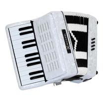 Acordeon 8 Baixos ACM0822 PWH Branco Perola Michael C/ Bag