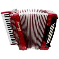 Acordeon 80 Baixos 37 Teclas Ta 8009 Vermelho Thommasi F097