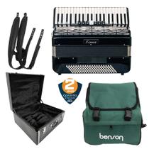 Acordeon benson 120 baixos bac120-7sbk completo