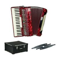 Acordeon Cadenza 120 Baixos Vermelha