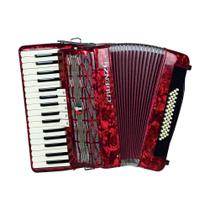 Acordeon Cadenza 48 Baixos CD48/34 Vermelho Perola C/Bag
