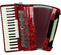 Acordeon Cadenza 80 Baixos 37 Teclas - Vermelho - Geral Acordeon Cadenza 80 Baixos 37 Teclas - Vermelho - Geral