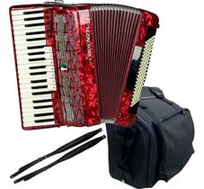 Acordeon Cadenza CD120/41 120 Baixos 41 teclas RD Vermelho
