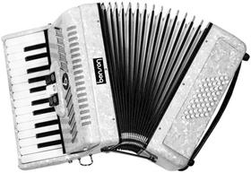 Acordeon de 48 baixos Benson Branco Perolado