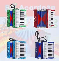 Acordeon de Brinquedo Grande 17 Teclas 8 Baixos Iniciantes