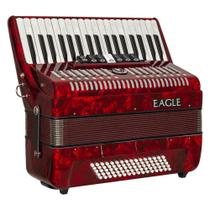 Acordeon Eagle 48 Baixos Ega 0348 Prd 3 Registros Vermelho