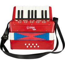 Acordeon Infantil de Botão Spring Kids SPK17 Vermelho