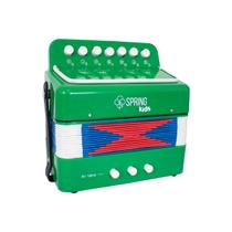 Acordeon Infantil Spring Kids SPK-73V Verde 3 Baixos Acordeon Infantil Spring Kids SPK-73V Verde 3 Baixos