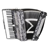 Acordeon Michael 120 Baixos Perolado ACM12007N Pbk Com Case Acordeon Michael 120 Baixos Perolado ACM12007N Pbk Com Case