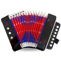 Acordeon Sanfona Gaita Acordeão Infantil - Preto