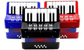 Acordeon Sanfona Gaita Infantil 8 Baixos 17 Teclas Brinquedo - Brinquedo Infantil