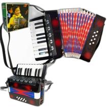 Acordeon Sanfona Gaita Infantil 8 Baixos 17 Teclas Brinquedo